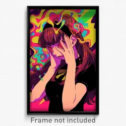 Anime Art Poster - Girl Feeling Dismay Wearing Classic Headband (Print)