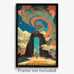 Russian Movie Poster - Beautiful Cave (Russia Psychedelic Art Retro Film Print)