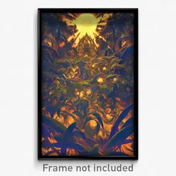 Art Poster - Thick Grass (Psychedelic Trippy Weird 11x17 Print)