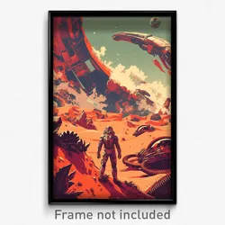 Movie Art Poster - Steel Territory (Psychedelic Trippy Retro Cartoon Film Print)