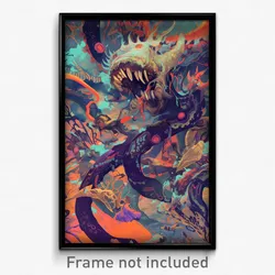 Art Poster - Drab Inlet (Psychedelic Trippy Weird 11x17 Print)