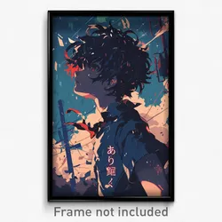 Movie Art Poster - Boy Feeling Discontentment, Precious Grey (Retro Film Print)