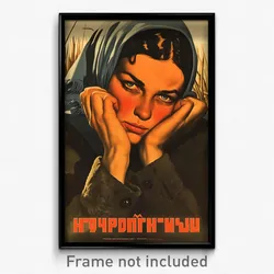 Russian Movie Poster - Woman Feeling Tired, Wobbly Hooded Capelet (Art Print)