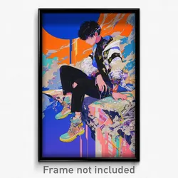 Anime Art Poster - Boy Feeling Guilt Wearing Well Off Untied (Print)