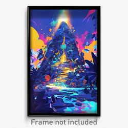 Art Poster - Underground Dolmen (Psychedelic Trippy Weird 11x17 Cartoon Print)