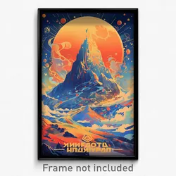 Russian Movie Poster - Colorful Mountain (Russia Retro Film Art Print)
