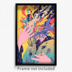 Movie Art Poster - Girl Feeling Wrath, Elaborate Multicolored (Retro Film Print)