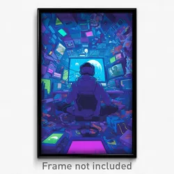 Movie Art Poster - Underground Entertainment Room (Psychedelic Retro Film Print)