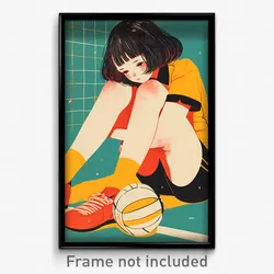 Movie Art Poster - Girl Feeling Self Pity, Whimsical Volleyball Uniform (Print)
