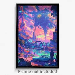 Movie Art Poster - Ancient Route (Psychedelic Trippy Retro Cartoon Film Print)