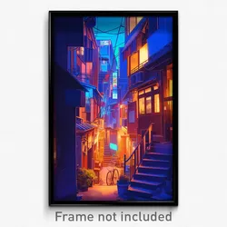 Art Poster - Curvy Alley (Psychedelic Trippy Weird 11x17 Cartoon Print)