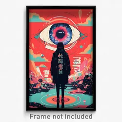 Movie Art Poster - Flat Post (Psychedelic Trippy Weird Retro Cartoon Film Print)