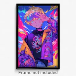 Anime Art Poster - Boy Feeling Confident Wearing Orderly Lace Trim (Print)