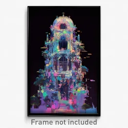 Art Poster - Wonderful Belfry (Psychedelic Trippy Weird 11x17 Cartoon Print)