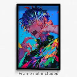 Anime Art Poster - Boy Feeling Ecstatic, Glossy Impossible Clothes (Print)