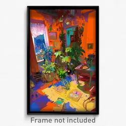 Art Poster - Large Corner, (Psychedelic Trippy Weird 11x17 Print)