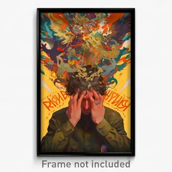 Russian Movie Poster - Man Feeling Vengeful, Handmade Heart Earrings (Art Print)