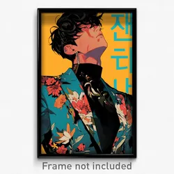 Korean Movie Poster - Man Feeling Unsure, Flowery Cropped Jacket (Art Print)