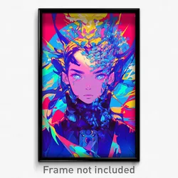 Movie Art Poster - Girl Feeling Uncertainty, Attractive Multi Strapped (Print)