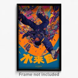 Chinese Movie Poster - Man Feeling Claustrophobic, Quixotic Orange Legwear