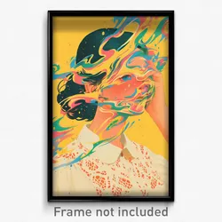 Movie Art Poster - Woman Feeling Anxious Wearing Bubbly Lace (Retro Film Print)