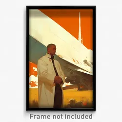 Movie Art Poster - Man Feeling Thankful, Old Fashioned Neck Tassel (Film Print)