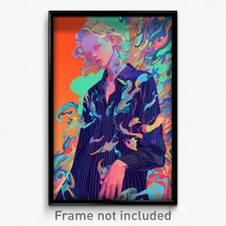 Art Poster - Boy Feeling Flakey Wearing Handsome Pinstripe Shirt (Print)