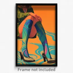 Movie Art Poster - Woman Feeling Grumpiness, Mellow Stirrup Legwear (Film Print)