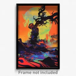 Art Poster - Polished Sawmill (Psychedelic Trippy Weird 11x17 Cartoon Print)