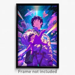 Movie Art Poster - Boy Feeling Pride, Zesty Purple Gloves (Retro Film Print)