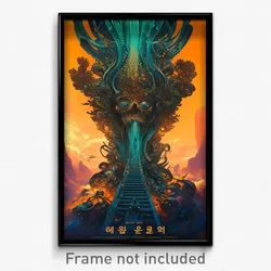 Korean Movie Poster - Esteemed Stair (Korea Psychedelic Art Retro Film Print)