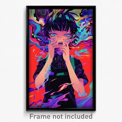 Anime Art Poster - Boy Feeling Mad Wearing Loud Black Apron (Print)