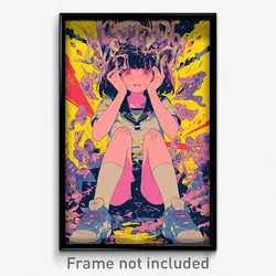 Movie Art Poster - Girl Feeling Uneasiness, Classic White Bloomers (Film Print)