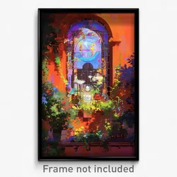 Art Poster - Meek Window (Psychedelic Trippy Weird 11x17 Cartoon Print)