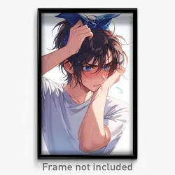 Anime Art Poster - Boy Feeling Hopeless Wearing Ambitious Blue Scrunchie (Print)