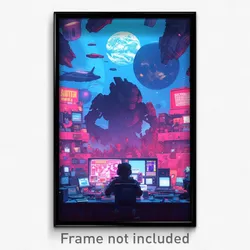 Movie Art Poster - Subtle Record Store (Psychedelic Retro Weird Film Print)