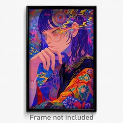 Anime Art Poster - Woman Feeling Hate Wearing Glass Brooch (Print)