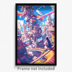 Art Poster - Massive Heights (Psychedelic Trippy Weird 11x17 Print)