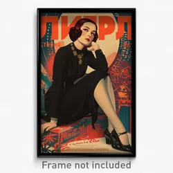 Russian Movie Poster - Woman Feeling Jubilation, Wonderful Black Legwear (Print)