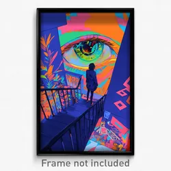 Art Poster - Pleasant Wharf (Psychedelic Trippy Weird 11x17 Cartoon Print)