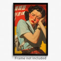 Korean Movie Poster - Woman Feeling Upset, White Fanny Pack (Korea Art Print)