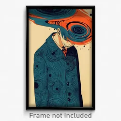 Art Poster - Boy Feeling Mad Wearing Grimy Blue Coat (Print)