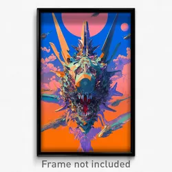 Movie Art Poster - Menacing Nave (Psychedelic Trippy Retro Cartoon Film Print)