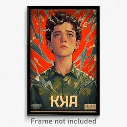 Russian Movie Poster - Boy Feeling Helpless, Outstanding Green Dress (Art Print)