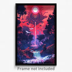 Movie Art Poster - Quaint Forest (Psychedelic Trippy Retro Cartoon Film Print)