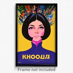 Russian Movie Poster - Girl Feeling Anger, Slim Purple Capelet (Art Print)