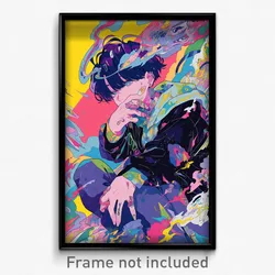 Anime Art Poster - Boy Feeling Patience Wearing Oddball Edgy Clothes (Print)