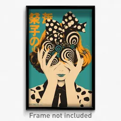 Japanese Movie Poster - Woman Feeling Self Critical, Grizzled Polka Dot Ribbon