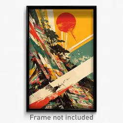 Japanese Movie Poster - Clear Arm (Japan Psychedelic Art Retro Film Print)