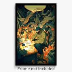 Art Poster - Antique Workshop (Psychedelic Trippy Weird 11x17 Cartoon Print)